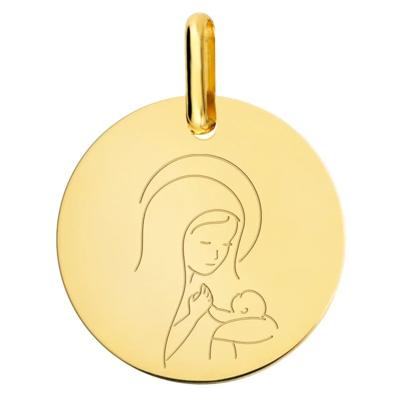 Orféva Médaille Vierge à l'Enfant Amour Maternel (Or Jaune 9K)