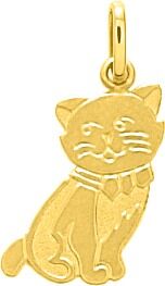 Orféva Pendentif Chat Or Jaune