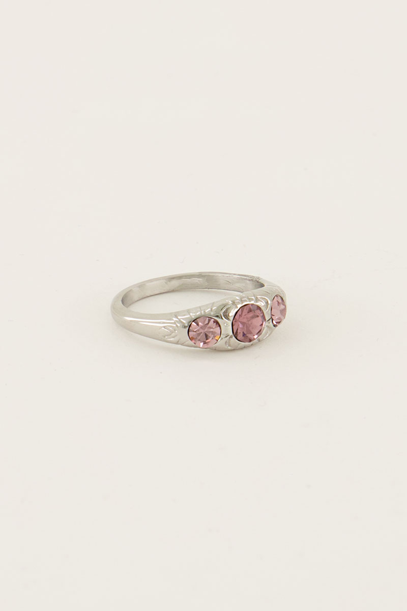 Bague trois pierres strawberry My Jewellery Argenté/Doré 18 femme