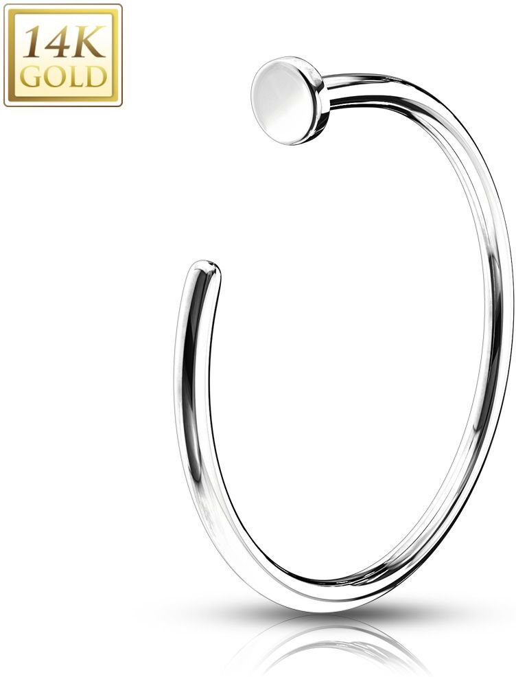 Piercing Street Piercing nez anneau Or blanc 14K - Argenté