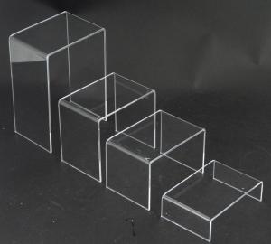 Ricestone 2a) Escalier de vitrine: 4x pontets-Volume acrylique de présentation.