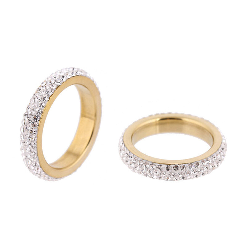 Beloved Δαχτυλίδι με 3 Σειρές από Κρύσταλλα Swarovski® Χρώματος Χρυσό Beloved 652051