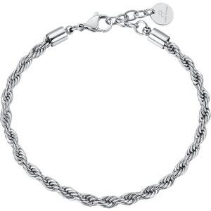 Luca Barra BRACCIALE UOMO IN ACCIAIO MAGLIA SOTTILE, Argento