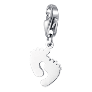 Luca Barra CHARM PIEDINI IN ACCIAIO, Argento