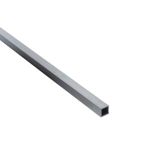 STANDERS Profilo quadrato  in alluminio grezzo argento opaco L1m L10xSp1xH10 mm