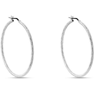 Stroili Orecchini A Cerchio Silver Collection Argento Rodiato Collezione: Silver Collection Bianco