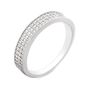 Stroili Anello Semi-eternity Silver Shine Argento Rodiato Cubic Zirconia Collezione: Silver Shine - Misura 50 Bianco