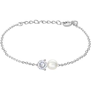 Stroili Bracciale Silver Pearls Argento Rodiato Perla sintetica Cubic Zirconia Collezione: Silver Pearls Bianco