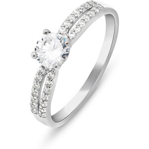 Stroili Anello Solitario Silver Elegance Argento Rodiato Cubic Zirconia Collezione: Silver Elegance - Misura 54 Bianco