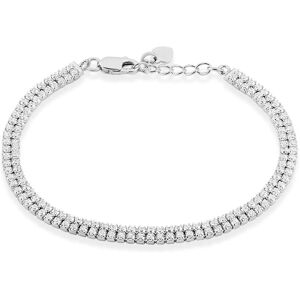 Stroili Bracciale Tennis Silver Elegance Argento Rodiato Cubic Zirconia Collezione: Silver Elegance Bianco