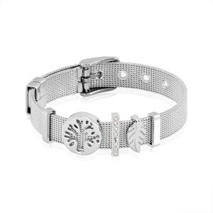 stroili bracciale in acciaio con charm in metallo e strass uomo