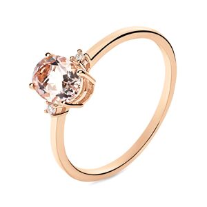 Stroili Anello Solitario Jasmine Oro Rosa Morganite Diamante Collezione: Jasmine - Misura 56 Oro Rosa