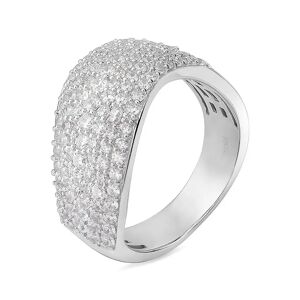 Stroili Anello Fascia Silver Shine Argento Rodiato Cubic Zirconia Collezione: Silver Shine - Misura 56 Bianco