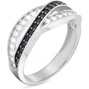 Stroili Anello Fantasia Silver Shine Argento Rodiato Cubic Zirconia Collezione: Silver Shine - Misura 56 Bianco