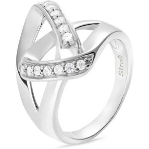 Stroili Anello Fantasia Silver Shine Argento Rodiato Cubic Zirconia Collezione: Silver Shine - Misura 58 Bianco