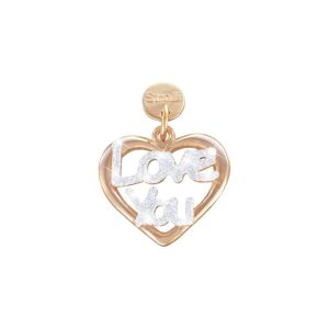 Stroili Charm in argento rosato e glitter Collezione: Love Beats Rosa