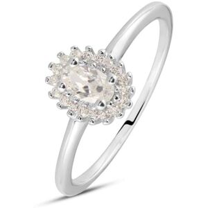 Stroili Anello Solitario Silver Elegance Argento Rodiato Cubic Zirconia Collezione: Silver Elegance - Misura 56 Bianco