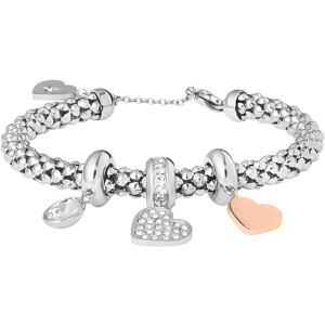 Stroili Bracciale Lady Chic Acciaio Bicolore Bianco / Rosa Cristallo Collezione: Lady Chic Bicolore Bianco / Rosa