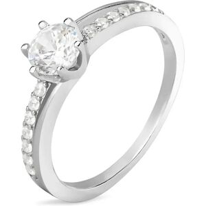 Stroili Anello Solitario Silver Elegance Argento Rodiato Cubic Zirconia Collezione: Silver Elegance - Misura 52 Bianco