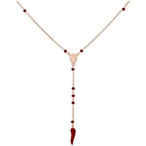 Stroili Collana Rosario Silver Soul Argento Rosa Cristallo Collezione: Silver Soul Rosa