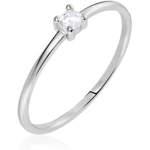 Stroili Anello Silver Elegance Argento Rodiato Cubic Zirconia Collezione: Silver Elegance - Misura 52 Bianco