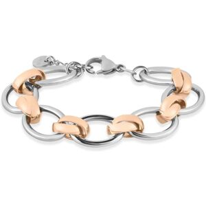 Stroili Bracciale Catena Lady Code Acciaio Bicolore Bianco / Rosa Collezione: Lady Code Bicolore Bianco / Rosa