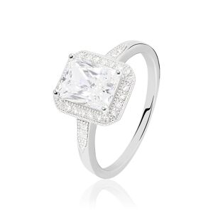 Stroili Anello Silver Elegance Argento Rodiato Cubic Zirconia Collezione: Silver Elegance - Misura 58 Bianco