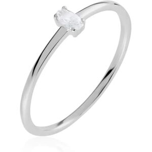 Stroili Anello Silver Elegance Argento Rodiato Cubic Zirconia Collezione: Silver Elegance - Misura 52 Bianco