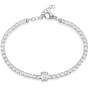 Stroili Bracciale Tennis Lady Chic Acciaio Cristallo Collezione: Lady Chic Bianco