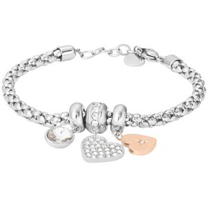 Stroili Bracciale Lady Chic Acciaio Bicolore Bianco / Rosa Cristallo Collezione: Lady Chic Bicolore Bianco / Rosa