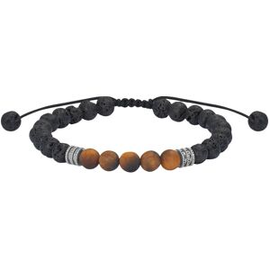 Stroili Bracciale Man Code Ottone Nero Pietra lavica Collezione: Man Code