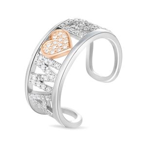 Stroili Anello Fantasia Silver Moments Argento Bicolore Bianco / Rosa Cubic Zirconia Collezione: Silver Moments - Misura 56 Bicolore Bianco / Rosa