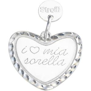 Stroili Charm in argento rodiato diamantato Collezione: Love Beats Bianco