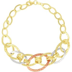 Stroili Bracciale Catena Gold Essence Oro Tricolore Collezione: Gold Essence Tricolore