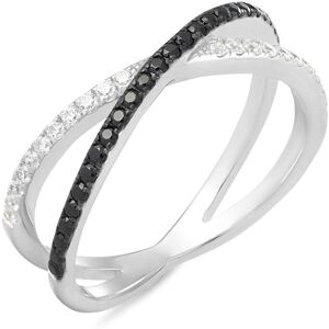 Stroili Anello Fantasia Silver Shine Argento Rodiato Cubic Zirconia Collezione: Silver Shine - Misura 56 Bianco