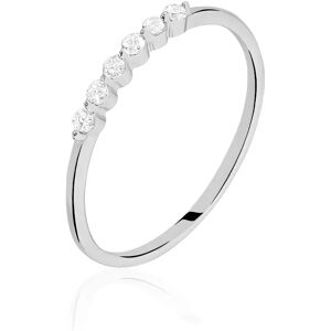 Stroili Anello Silver Elegance Argento Rodiato Cubic Zirconia Collezione: Silver Elegance - Misura 56 Bianco