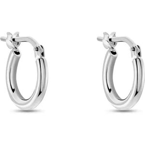 Stroili Orecchini A Cerchio Silver Collection Argento Rodiato Collezione: Silver Collection Bianco