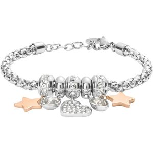 Stroili Bracciale Lady Chic Acciaio Bicolore Bianco / Rosa Cristallo Collezione: Lady Chic Bicolore Bianco / Rosa