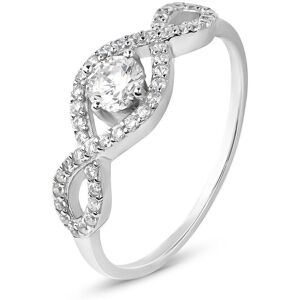 Stroili Anello Solitario Silver Elegance Argento Rodiato Cubic Zirconia Collezione: Silver Elegance - Misura 58 Bianco