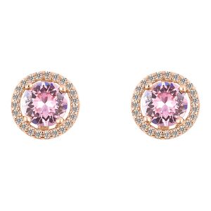 Stroili Orecchini Lobo Punto Luce Silver Rainbow Argento Rosa Cubic Zirconia Collezione: Silver Rainbow Rosa