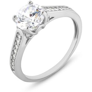 Stroili Anello Solitario Silver Elegance Argento Rodiato Cubic Zirconia Collezione: Silver Elegance - Misura 54 Bianco