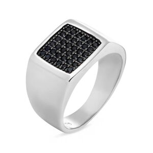 Stroili Anello Chevalier Gentleman Argento Rodiato Cubic Zirconia Collezione: Gentleman - Misura 60 Bianco