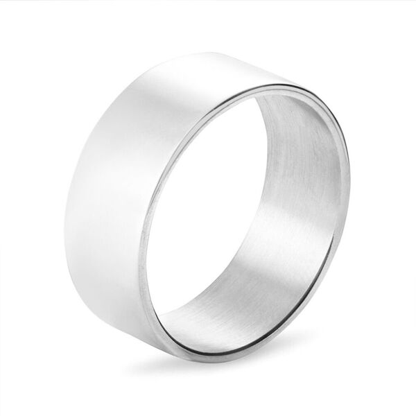 stroili anello fascia gentleman argento rodiato collezione: gentleman - misura 66 bianco