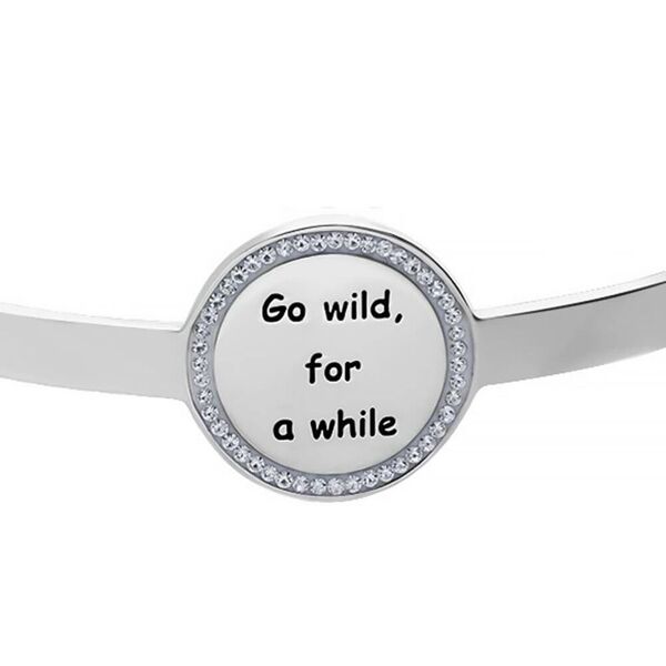 stroili bangle go wild for a while a forma di cuore in acciaio e strass collezione: lady message