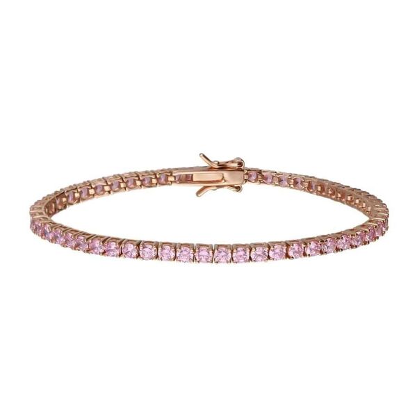 stroili bracciale tennis silver rainbow argento rosa cubic zirconia collezione: silver rainbow rosa