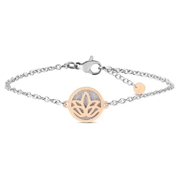 stroili bracciale lady shine acciaio bicolore bianco / rosa collezione: lady shine bicolore bianco / rosa