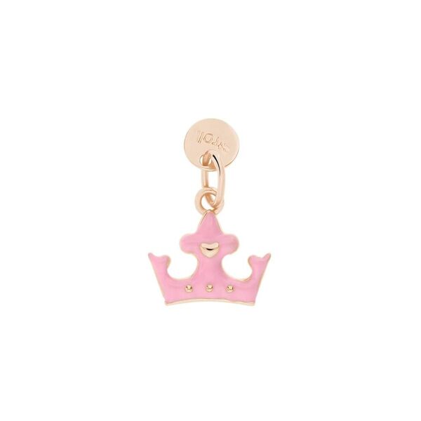 stroili charm in argento rosato e smalto corona collezione: love beats