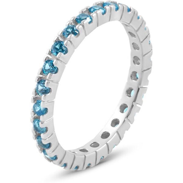 stroili anello eternity silver rainbow argento rodiato cubic zirconia collezione: silver rainbow - misura 54 bianco