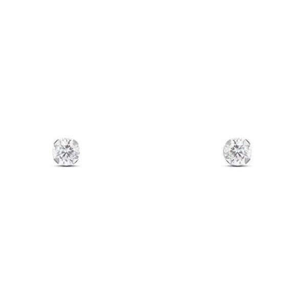 stroili orecchini lobo punto luce bon ton oro bianco cubic zirconia collezione: bon ton oro bianco