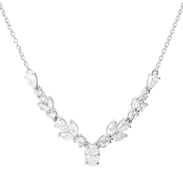 stroili collana silver elegance argento rodiato cubic zirconia collezione: silver elegance bianco